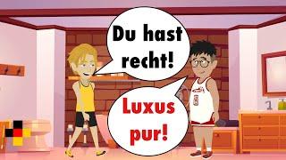 Learn German  German bathroom  Dialog in German with subtitles