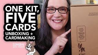 Lets unbox the latest card kit from @SimonSaysStamp and make FIVE cards