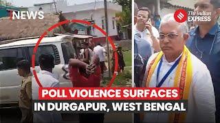 Bengal Election Violence Mob Attacks BJP Durgapur Candidate Dilip Ghoshs Convoy At Manteswar Area