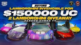 Buying Lamborghini Invencible for $150000 UC  2 Lamborghini Giveaway   PUBG MOBILE 