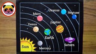 Solar System Drawing  How to Draw Solar System  Solar System Planets Drawing  Solar System