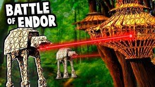 Tree Forts vs AT-AT Walkers  Battle of Endor Forts New Update Gameplay