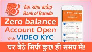 Bank of Baroda Bank Account Online Opening  Zero balance Account  Bob Basic Saving Account Online