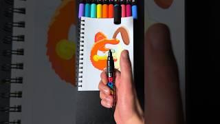 Drawing Garfield Fusion Effect Satisfying Art #shorts