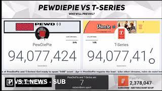 THE MOMENT T-SERIES PASSED PEWDIEPIE AGAIN   FLARETV #PVSTNEWS