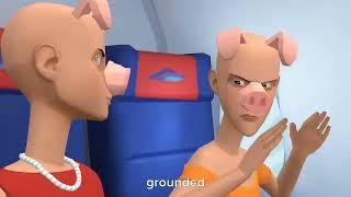 Peppa pig misbehaves at Francegrounded