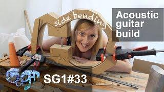 Sugar SG1 acoustic guitar build part 33 Side bending practise