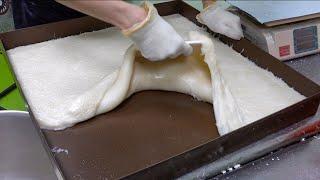 How Mochi Is Made  麻糬製作 - Mochi Factory in Taiwan