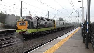 Deltic Royal Scots Grey at Sandy station 21.4.23