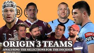 Origin 3 Team Selections Review and Analysis w RL Guru SC Playbook & Hammy