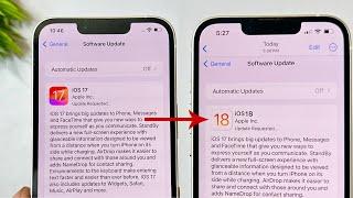 How To Update iOS 17 To 18  How To Update iOS 16 To 18  How To Move From iOS 17 To 18 