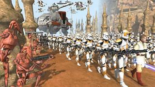 Bloody Ambush of Massive CLONE ARMY Convoy - Men of War Star Wars Mod