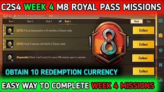 M8 WEEK 4 MISSION EXPLAIN  BGMI M8 WEEK 4 MISSIONS  M8 RP WEEK 4  C2S4 M8 ROYALE PASS MISSION