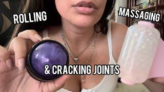 Fast Aggressive ASMR Massage w Rollerballs Joint Cracking + Camera Touching