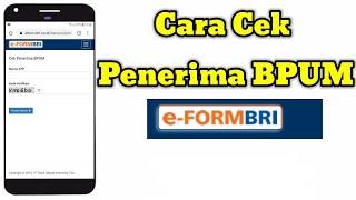 Cara Cek Penerima BPUM di Eform BRI