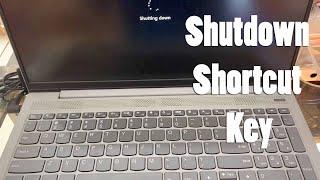 How To Shutdown Lenovo Laptop Using Keyboards  Shutdown Shortcut Key in Windows 10 #shutdown