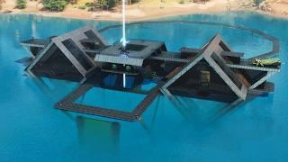 I Built a Modern Ocean Tek Base with Water Pen in ARK Survival Ascended