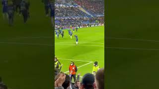 Thiago Silva thanking the Chelsea fans after win against Lille 