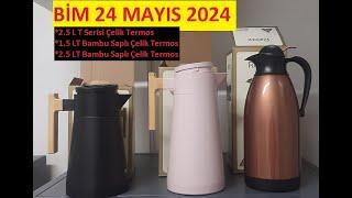 BİM 24 MAYIS 2024  BAMBU SAPLI ÇELİK TERMOSLAR - 2.5 LT TERMOS #bimaktüel #keşfet