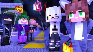 Monster School Girls VS Boys TRICK OR TREAT HALLOWEEN Challenge - Minecraft Animation