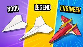 How to Make the BEST Paper Airplane at Each Level — Easy Intermediate Advanced