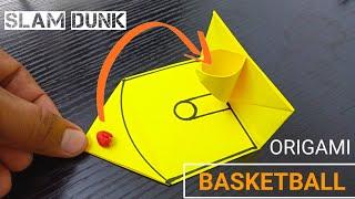 Easy Origami Mini Toy Basketball  Moving Paper toys  DIY Basketball Arcade Game  Origami Toy