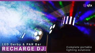 QTX  Recharge DJ LED Derby & PAR Bar with Tripod