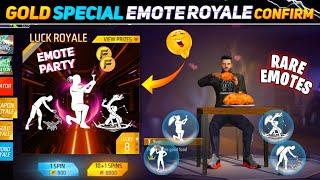 EMOTE SPECIAL GOLD ROYALE FREE FIREFREE FIRE NEW EVENT  OB40 UPDATE FREE FIRE  FF NEW EVENT TODAY