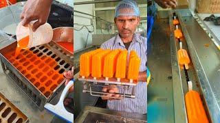 ₹5 ki Orange Flavor वाली Ice Cream in Factory  Indian Street Food  Uttar Pradesh  Orange 