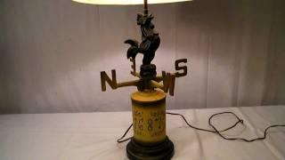 VINTAGE ROOSTER WEATHERVAIN LAMP & NIGHT LIGHT