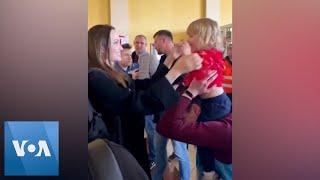 Angelina Jolie Tickles Little Girl During Visit to Lviv