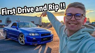 My Nissan Skyline R34 is Finally Back  First Drive Meets and Adjustments