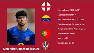 Alejandro Gomes Rodriguez  2008 Southampton FC footage vs Portugal U16 & France U16