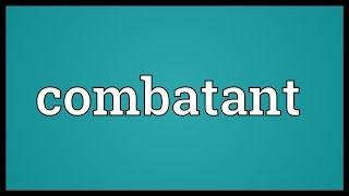 Combatant Meaning