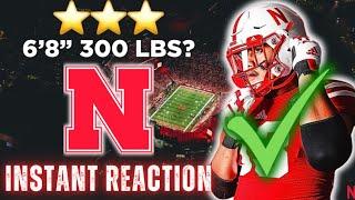 REACTION MAMMOTH Lineman COMMITS To Nebraska  Brian Tapu  Husker Football Recruiting