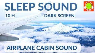 AIRPLANE CABIN SOUND TO FALL ASLEEP QUICKLY AND SOUNDLY️  #darkscreensleep #10hours #whitenoise