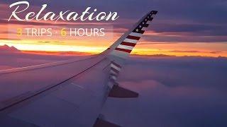 Airplane Sounds Compilation  Airplane cabin white noise for Sleeping   3 Trips · 6 Hours