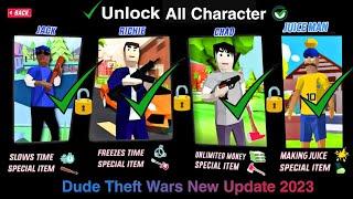 Dude Theft Wars all character RICHIE & CHAD JUICE MAN unlock  dude theft wars in new update