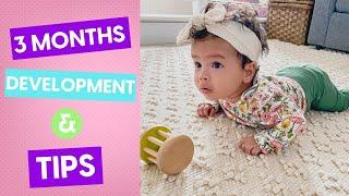 3 Month Old Baby Developmental Milestones *LIVE EXAMPLES* Fine Motor Gross Motor Cognitive & More