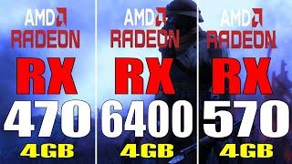 RX 470 vs RX 6400 vs RX 570  PC GAMES TEST 