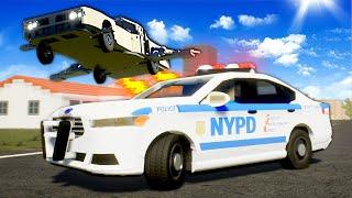 LEGO POLICE CHASE IN FLYING CAR Brick Rigs