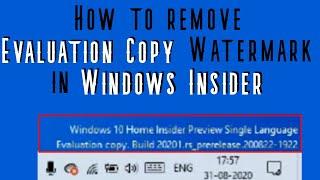 How to remove Evaluation Copy Watermark in Windows Insider? - TechBoys