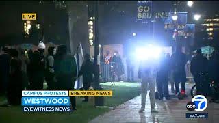 Clashes break out amid protests at UCLA