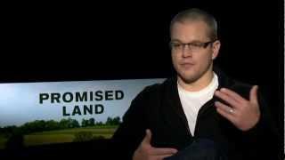 Matt Damon Gorgeous Promised Land Interview