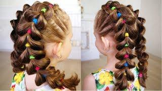 Bright braids Hairstyle for girl. Pull Through Braid Tutorial