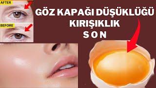 Göz kapağı düşüklüğü alın kırışıklığı için porselen cilt maskesi ile 70 yaşında 20 görünmenin sırrı