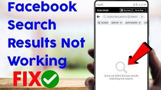 Facebook Search Problem  Sorry we didnt find any results matching this search facebook