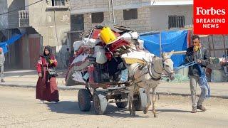 Palestinian Civilians Evacuate From Rafah As Israel’s Military Continues Offensive Against Hamas