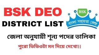 BSK Recruitment latest today  BSK WTL DEO Latest  DEO Recruitment  BSK Recruitment  BSK Lists 