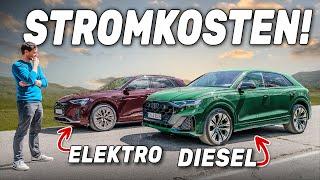 Darum versagt Elektro vs. Diesel? Audi Q8 e-tron vs. Audi Q8 TDI